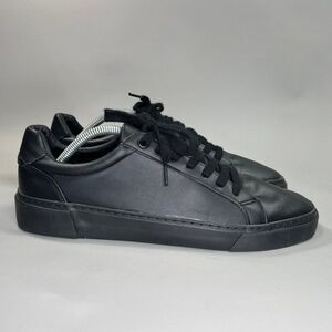 Asos Design Shoes Men's Size‎ 11W All Black Low Lace Up Casual Retro Sneakers